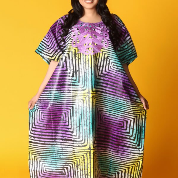 Women Purple&Green Kampala VIP Boubou