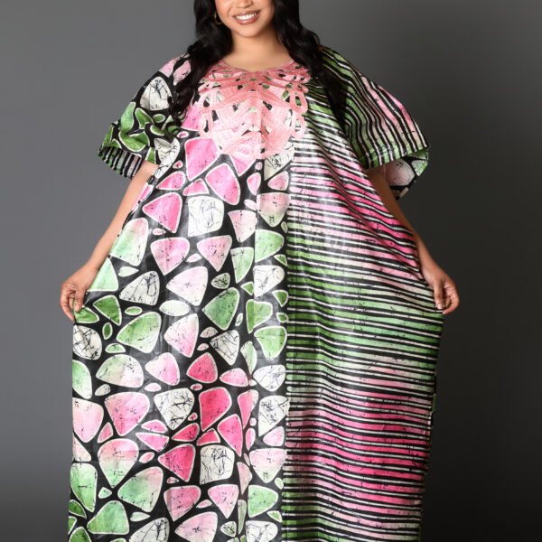 Women Pink&Green Kampala Vip Boubou